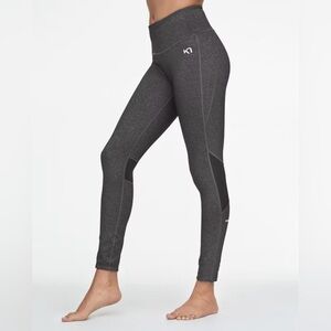KARI TRAA Legging Medium Women Gray Textured